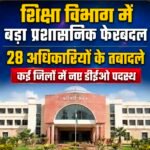 शिक्षा विभाग में बड़ा प्रशासनिक फेरबदल, 28 अधिकारियों के तबादलेकई जिलों में बदले गए जिला शिक्षा अधिकारी,