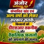 संभावित खंड एवं अल्प वर्षा को लेकर सरकार सतर्क, किसानों को डीएसआर तकनीक और वैकल्पिक फसलों को अपनाने की सलाह